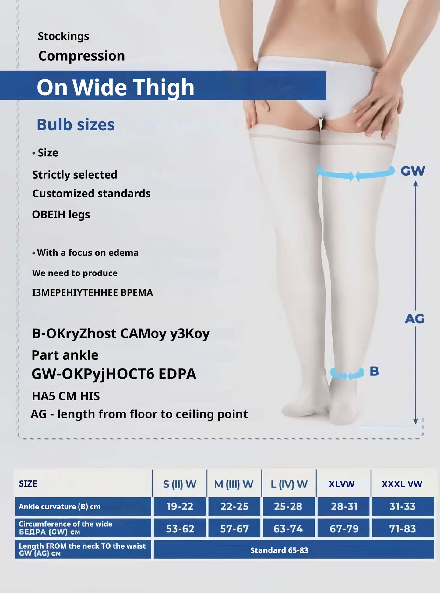 Class 1 Medical Compression Thigh-High Stockings